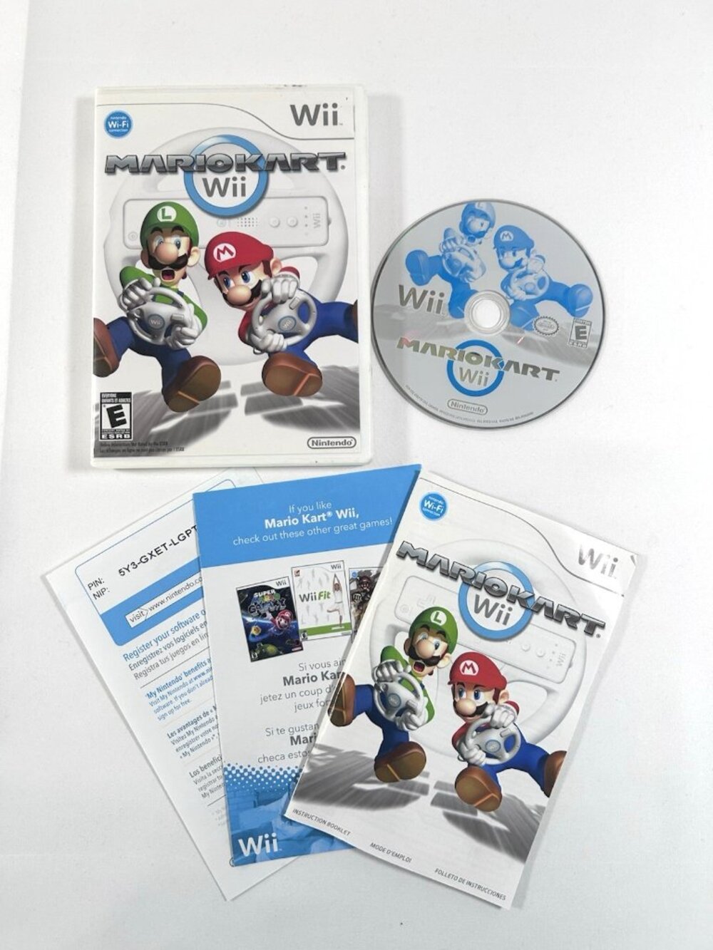 Mario Kart Wii Nintendo Wii 2008 Complete w/ Manual & Inserts Tested